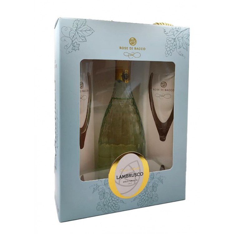 Подарочный набор Lambrusco Rose Di Bacco Bianco / Ламбруско "Розе Ди Бакко" Бьянко